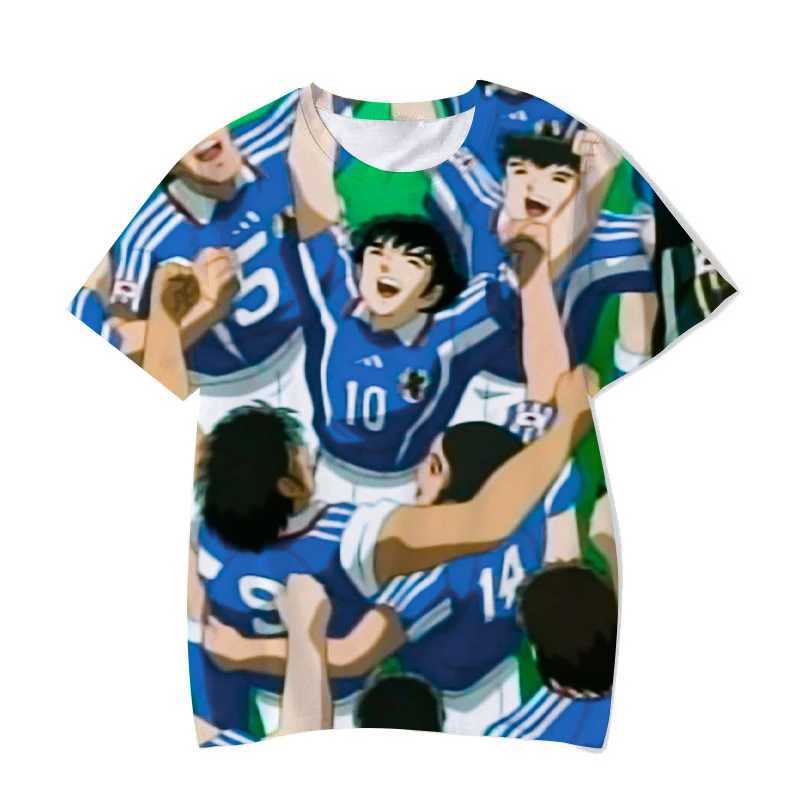 T-Shirts Anime Cartoons Captain Tsubasa 3D Print Streetwear Boy Girl Casual Fashion Oversized O-Neck TShirt Kids Tees Clothes M250116