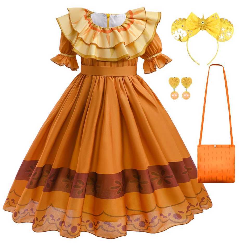 Encanto Mirabel Cosplay Dress Carnival Isabella Costume Children Birthday Princess Theme Par Clothes Sisters Matching OutfitsXJ250117