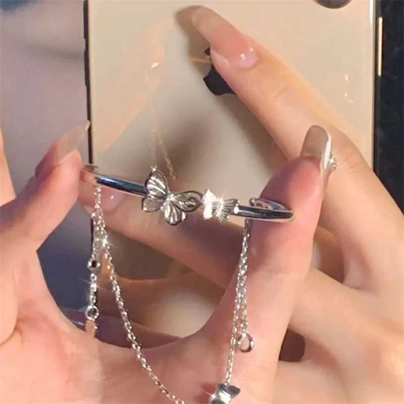 Korean Exquisite Butterfly Chain Bracelet Shiny Zirconia Flower Star Moon Pendant Adjustable Bracelets Women Elegant JewelryXJ250117