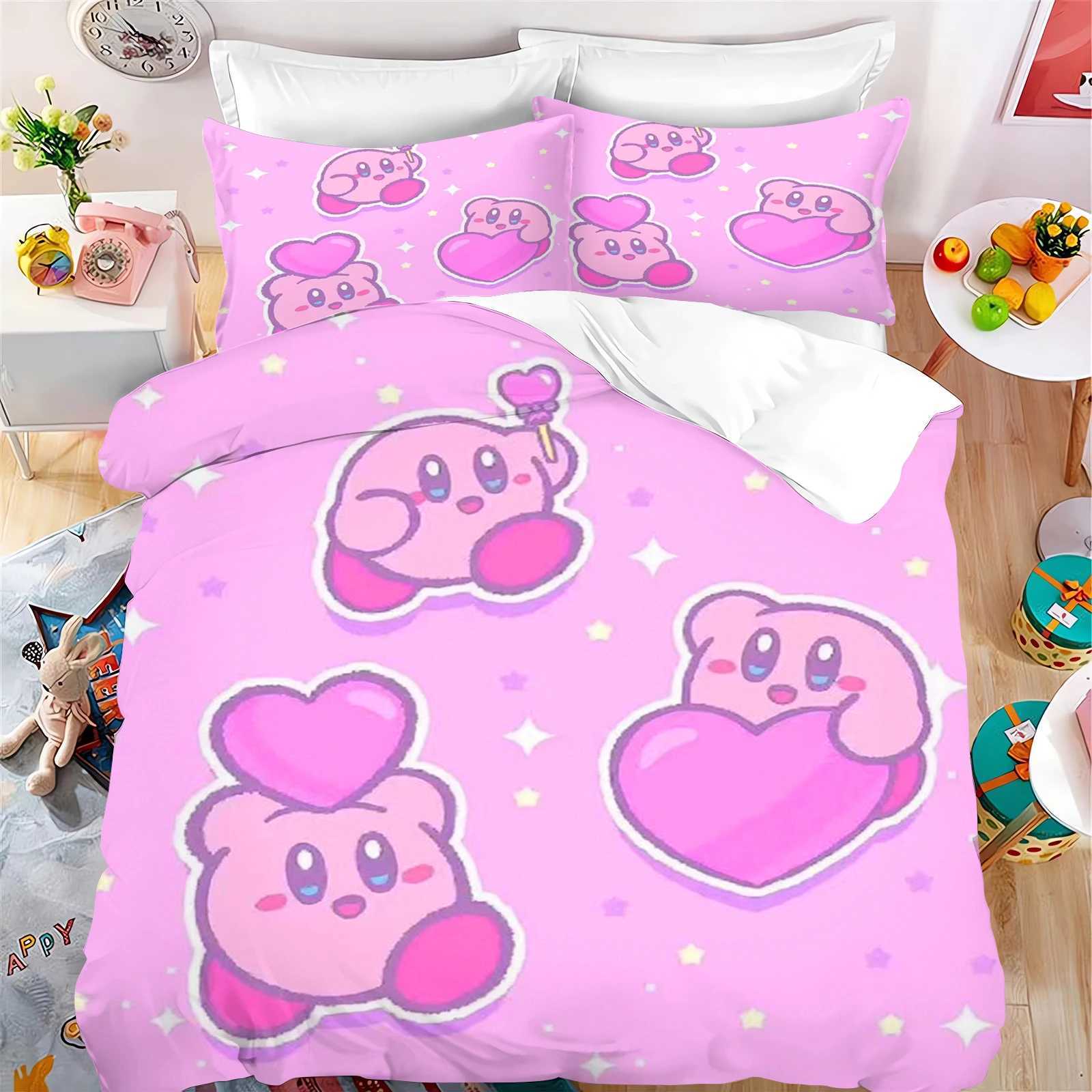 New Arrival Kirby Quilt Duvet Bedding Set 3D ChildrenS Set Cover King Size Covers Children Printed 100% Polyester Z250117
