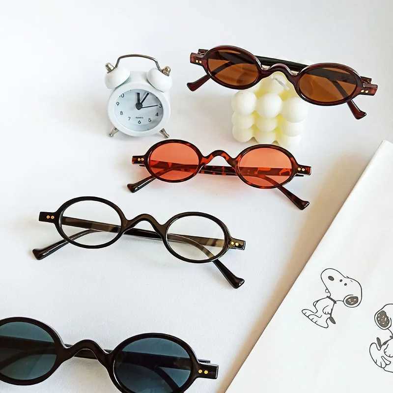Children Fashion Design Retro Small Oval Sunglasses Vintage Shades Sun Glasses for Men Women Anti-blue light Eyeglasses M250116