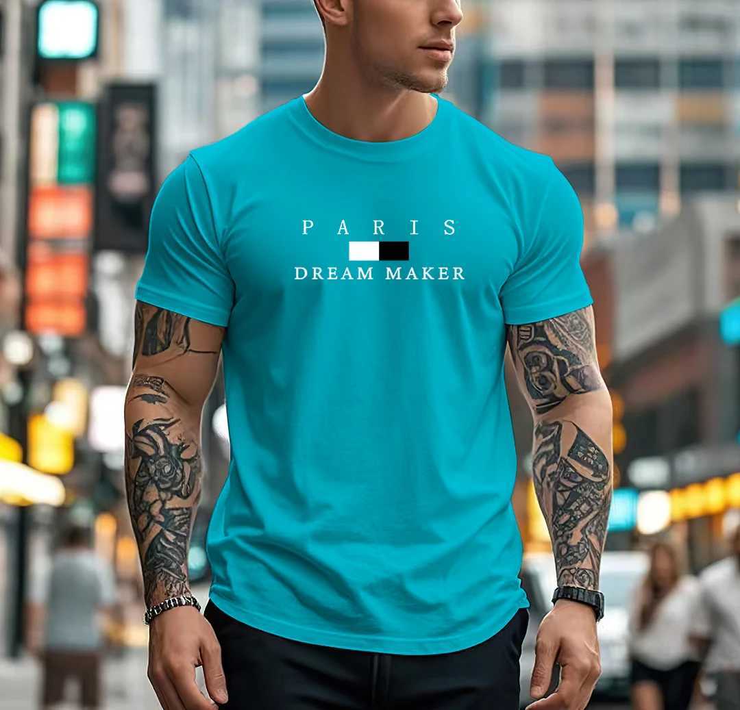 Retro mens T-shirt fun fitness top T-shirt short sleeved printed T-shirt light and breathable short sleeved soft and comfortablXJ250117
