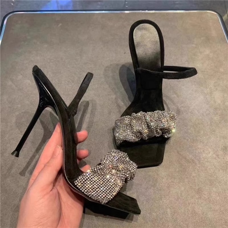 2025 sandals for women womens heels high heel black white summer indoor outdoor party casual shoes 34-40