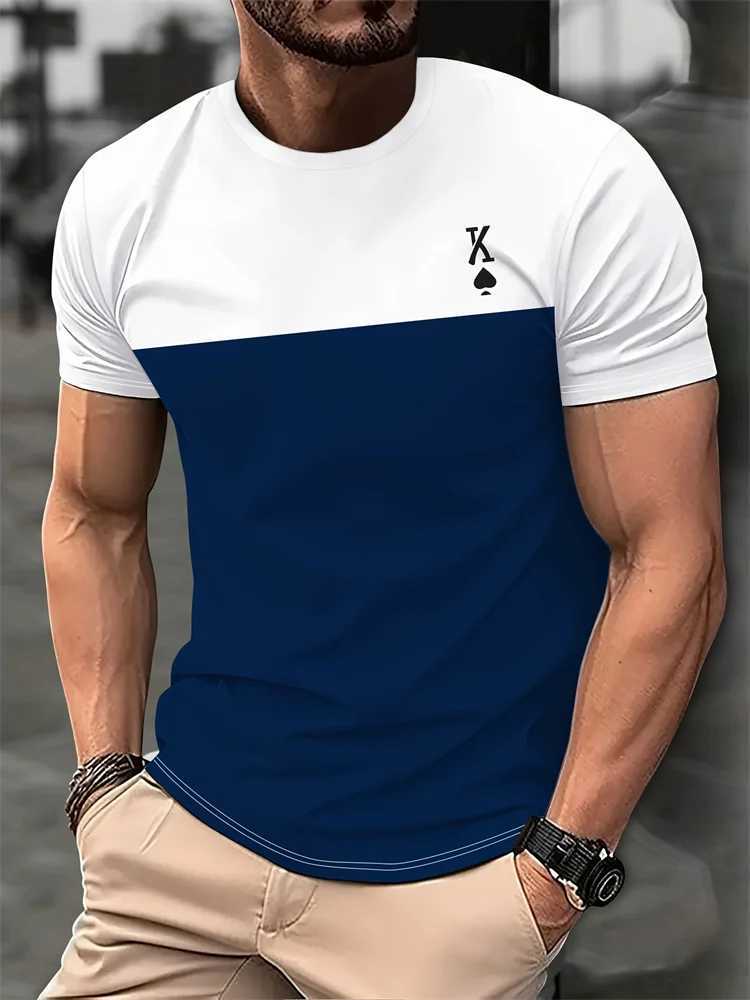 2024 Mens Casual T Shirt Variegated Print T Shirt King Fitness Shirt Oversized Short Sleeve Tops Boys Tops Vintage Mens T ShirtsXJ250117