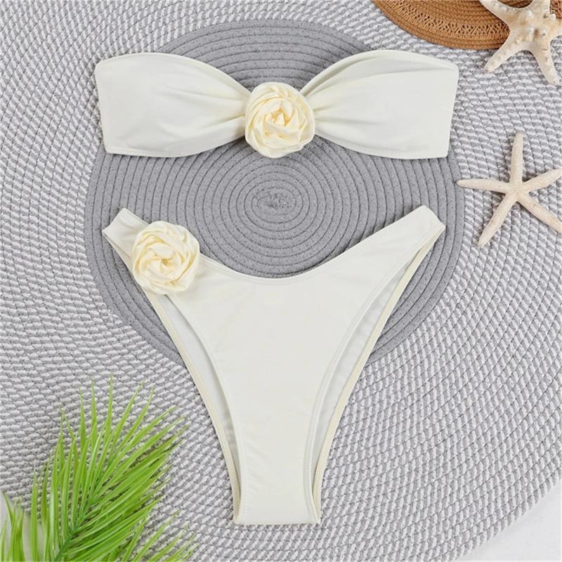Swimwear pour femmes Yiiciovy micro bikini ensemble Femmes de maillot de bain fleuris