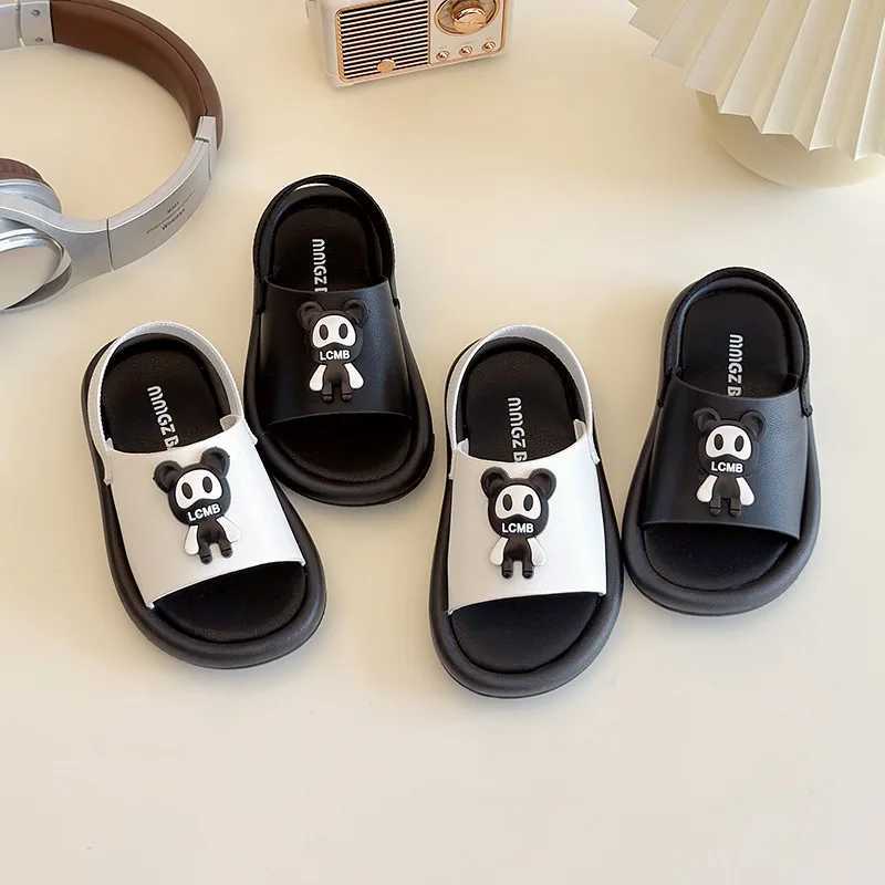 Sandals 2025 Summer New Children Fashion Sandals for Girls Boys Korean Style Soft Bottom Anti-slippery Versatile Chic Cool Beach ShoesY250116I859