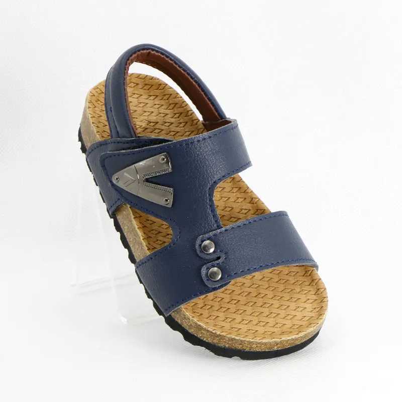 Sandals Children Summer Boys Sandals Soft PU Leather Flat Heels Toddler Kids Cork Comfortable Casual Shoes Male Teenagers 1-3-12 YearsY250116Q9PQ z250