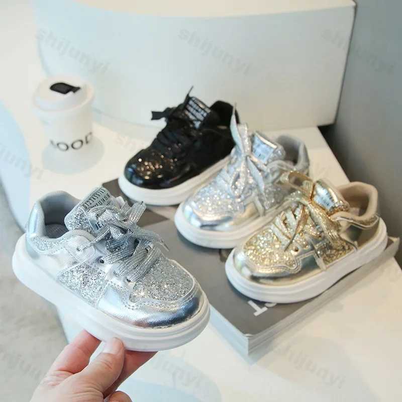 Athletic Outdoor Kids Shoes for Boys Girls Soft Sneakers Diamond Sequins Sports Running Shoes Children Flat Casual Baby Toddler Outdoor ShoesY250116V5