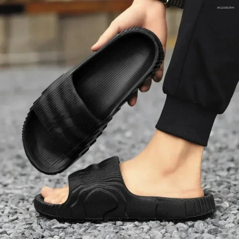 Slippers Soft Home Couple Summer Indoor Skid Proof Bathroom Sandals El Solid Color Men Women Flip Flops Flat Shoes