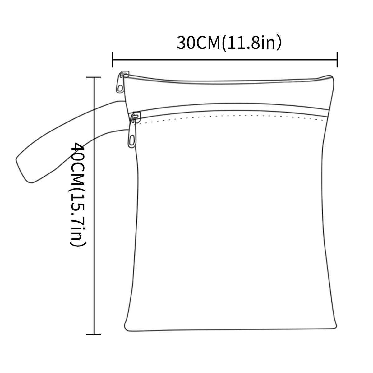HappyFflute Portable Wetbag For Baby Diapers Nappies Waterproof Diaper Bag With Two Zipper 1PC 30cmx40cmXJ250117