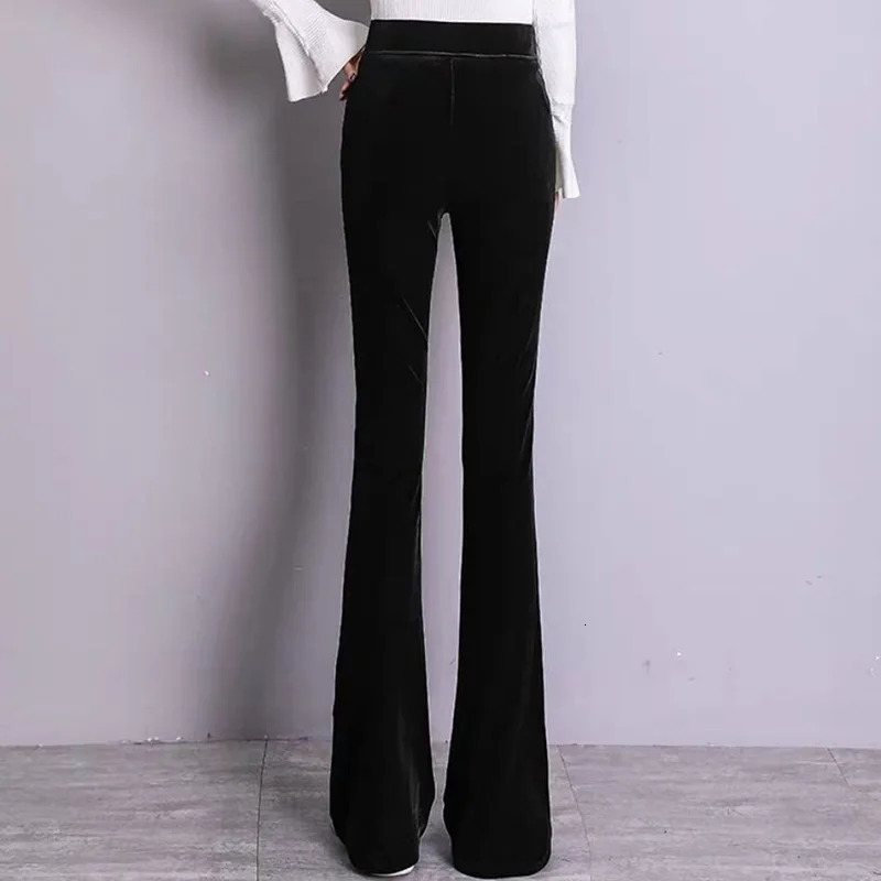 Fashion Loose Elastic High Waist Solid Color Pants Womens Autumn Oversized Office Lady Commute Allmatch Casual 250106