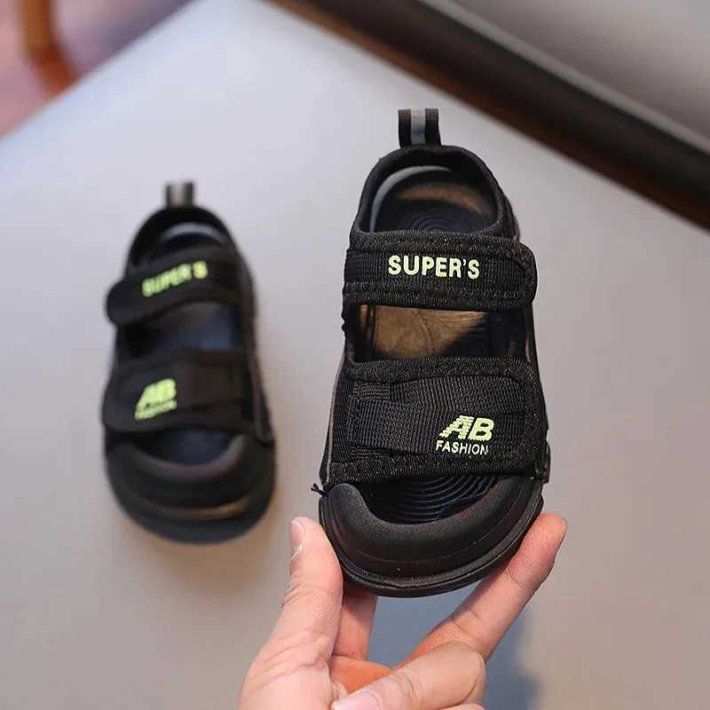 Sandals Kids Sandals 2023 Summer Tip Binding Fashion Boys and Girls Soft Sole Anti slip Beach ShoesY250116Q7WM