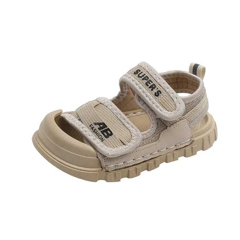 Sandals Kids Sandals 2023 Summer Tip Binding Fashion Boys and Girls Soft Sole Anti slip Beach ShoesY250116Q7WM
