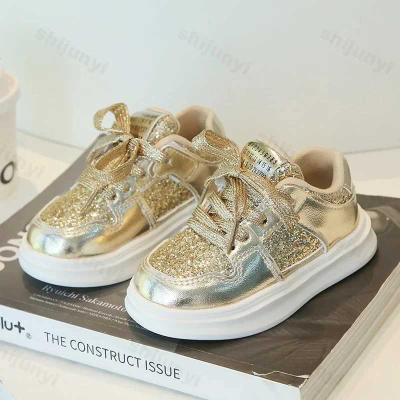 Athletic Outdoor Kids Shoes for Boys Girls Soft Sneakers Diamond Sequins Sports Running Shoes Children Flat Casual Baby Toddler Outdoor ShoesY250116V5