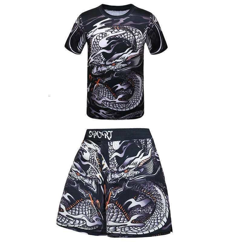 Ddmytiger China Domestic Kid S Gym MMA Bo Jerseys Baby Boys Sport T Shirts Shorts Set Suit Rashguard Kickbo Trousers Children BJJ Sportsuit Ddmytiger