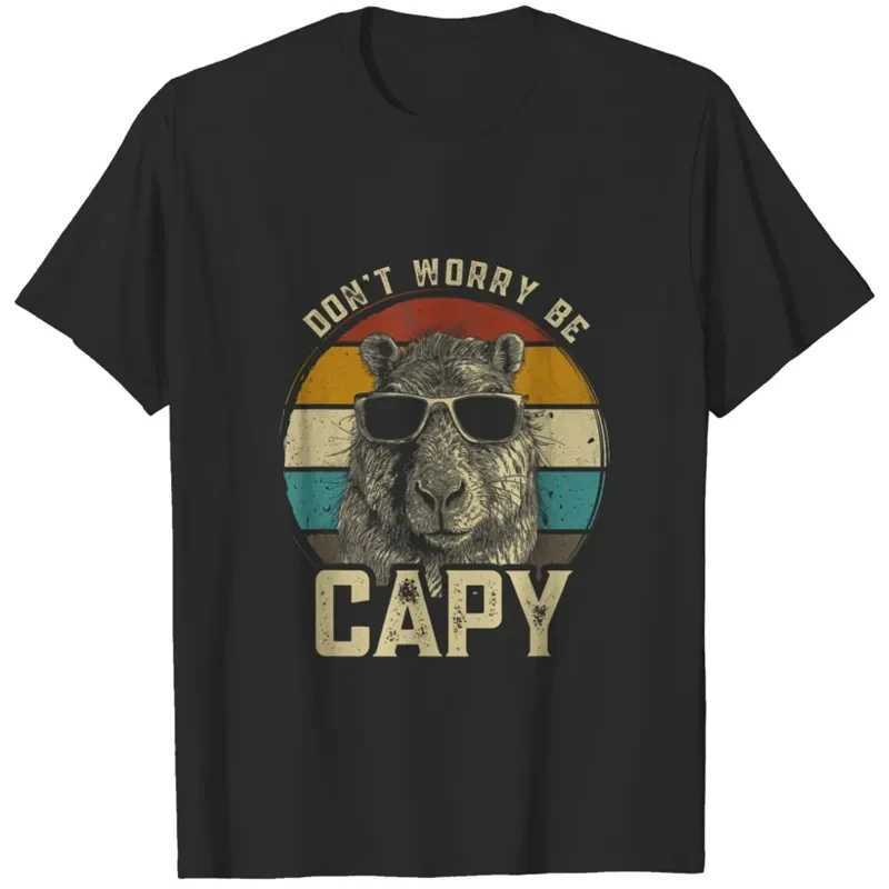 3D Kawaii Animal Capybara Print Pattern Tshirts For Men Clothing New Fashion Street Capybara Lovers Short-sleeved Clothes TopsXJ250117
