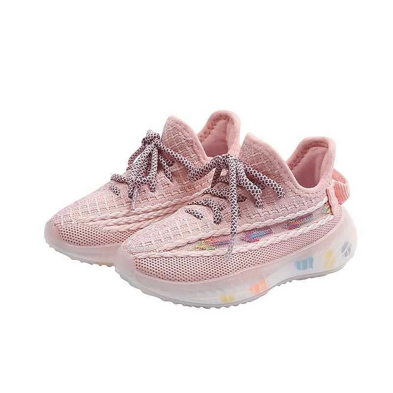 Athletic Outdoor Children Shoes Casual Fashion Breathable Boys Girls Sports Running Shoes Soft Bottom Non-Slip Kids SneakersY250116F3P4
