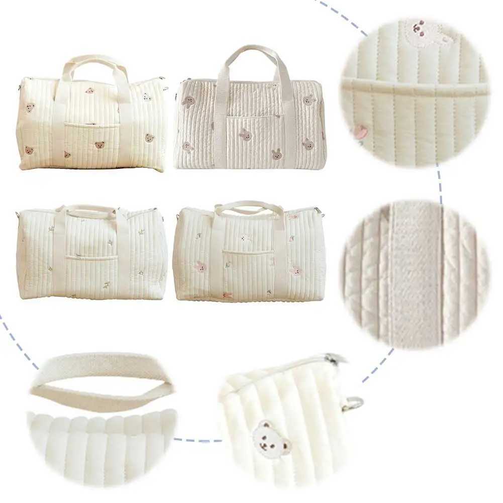 Baby Diaper Bag Embroidered Shoulder Bag Cute Messenger Bag Mom Bag Storage Bag Luggage Tote Bag for TravelXJ250117
