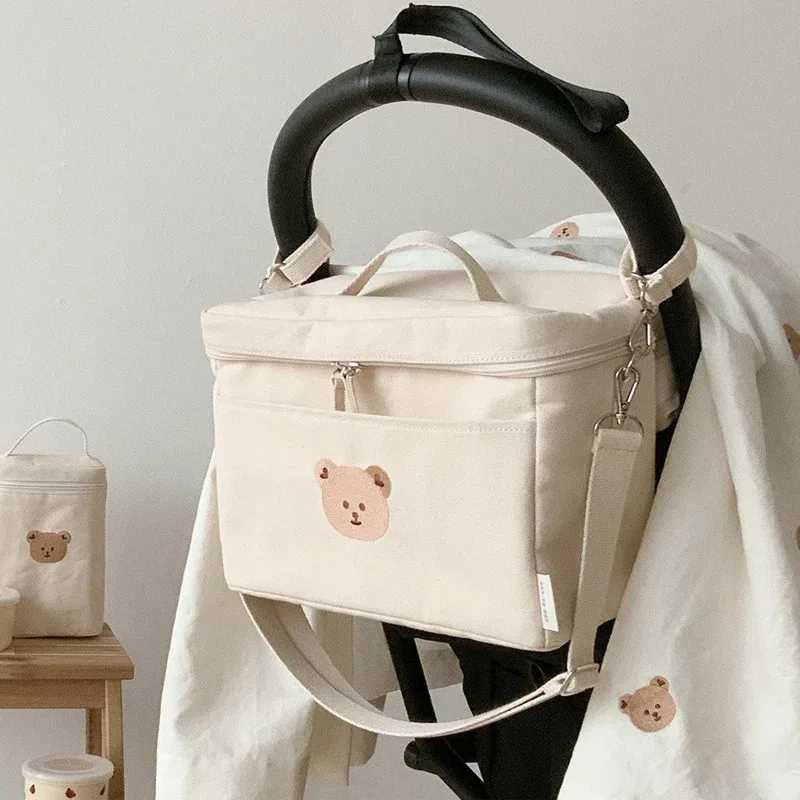 Baby Diaper Bag Outdoor Mommy Shoulder Bag Waterproof Baby Bottle Insulation Mommy Bag Baby Cart Hanging Bag Trolley AccessoriesXJ250117
