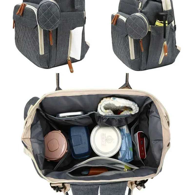USB Mummy Bag Diaper Bag Baby Care Large Capaci Mom Backpack Mummy Materni Wet Bags Waterproof Baby Pregnant Nappy BackpackXJ250117