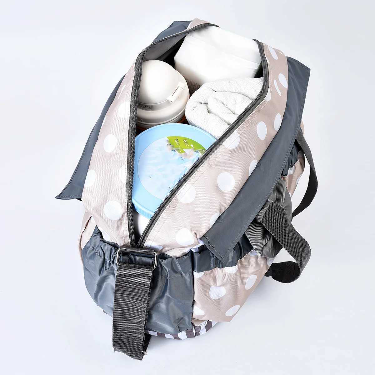 Fashionable printed mommy bag four piece set large capaci multifunctional one shoulder crossbody bag outdoor diaper bagXJ250117