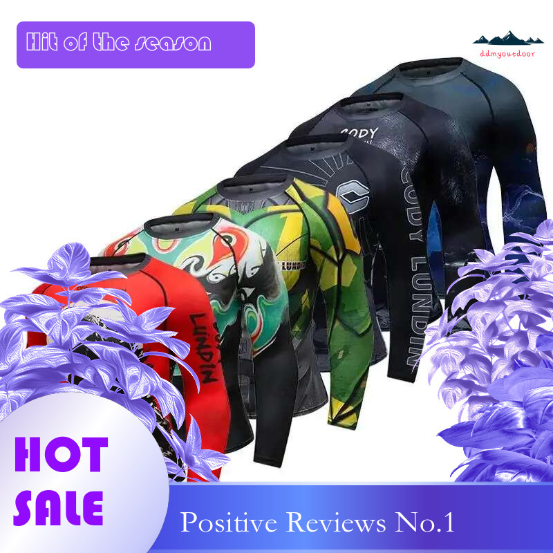 Ddmytiger China Domestic Men MMA BJJ Rashguard Long T Shirts Rash Guard Fiess Tracksuit Bo Jerseys Muay Thai Compression Kickbo Sport Suit Ddmytiger