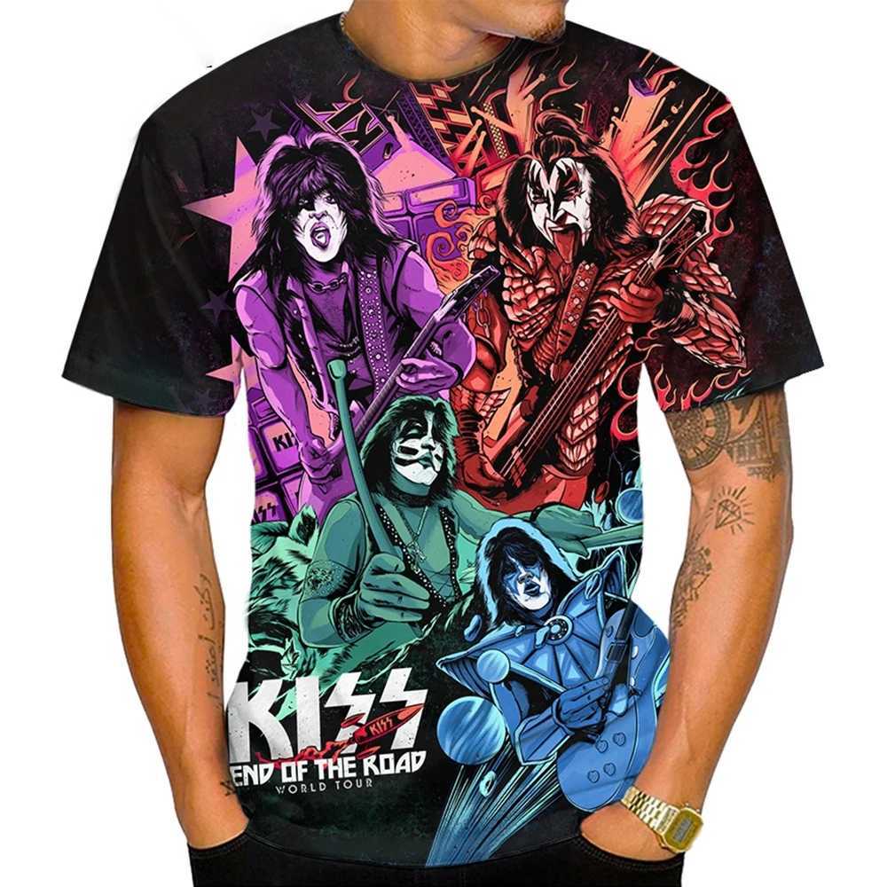 Summer fashion trend personalized mens hip-hop 3D printed color casual and comfortable short sleeved T-shirtXJ250117