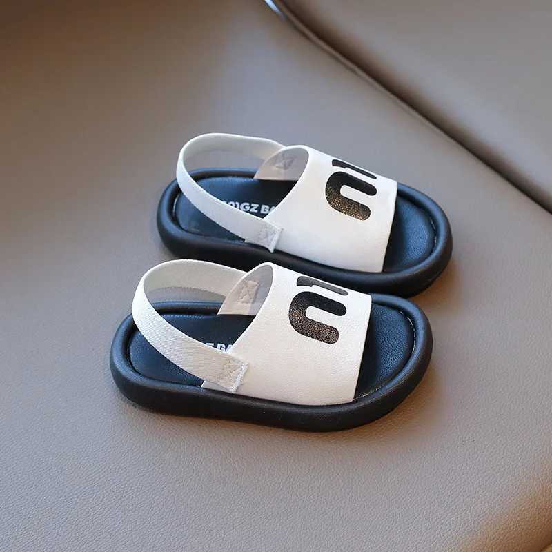 Sandals 2025 Summer New Children Beach Sandals for Girls Boys Fashion Korean Style Soft Sole Anti-slippery Versatile Chic Open-toe ShoesY25011690HG