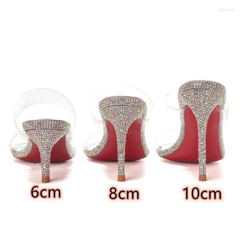 Sandals Shoes Women's Summer 2025 Transparent High Heels For Woman Trend Pvc Women
