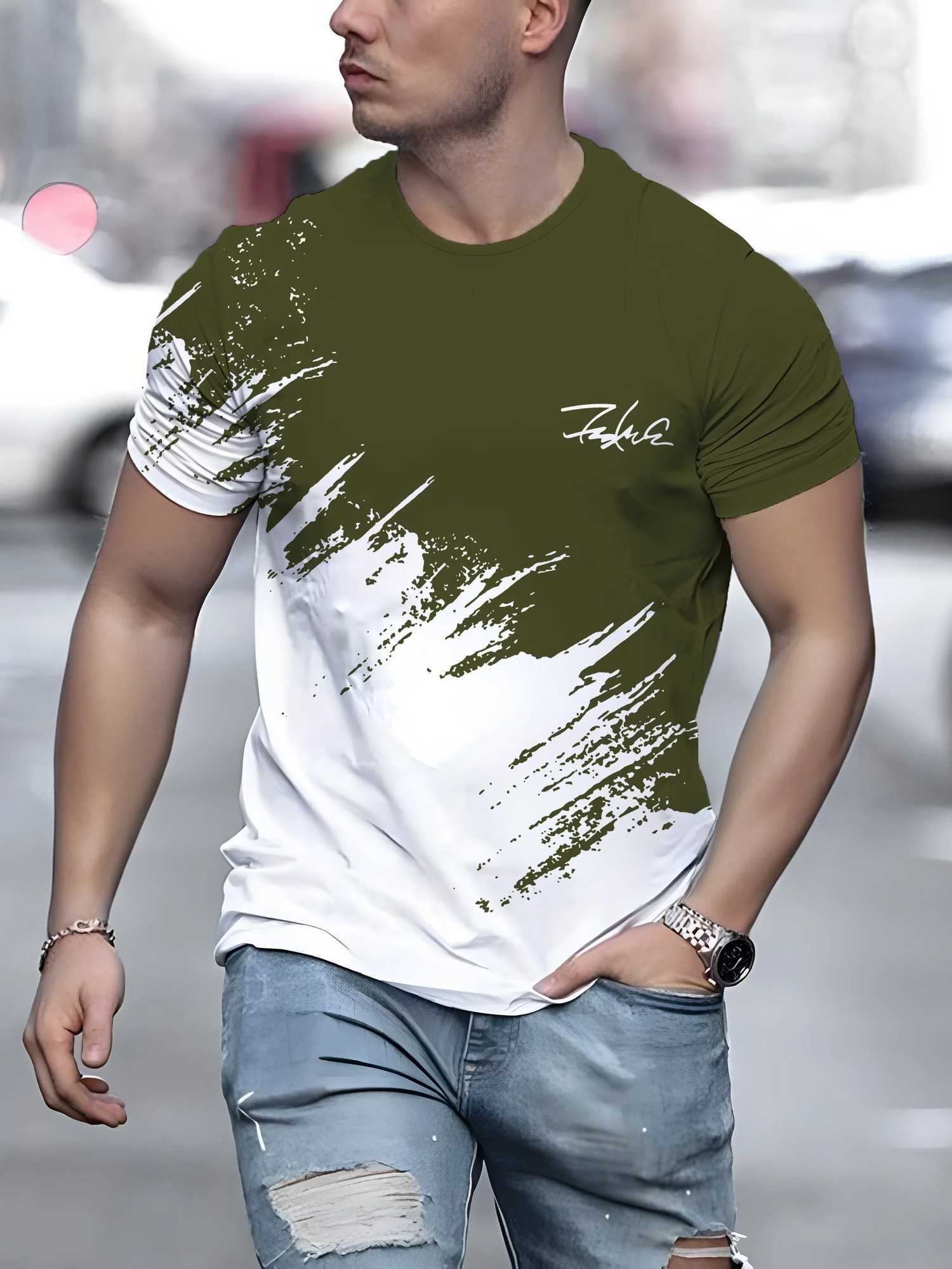 Mens T Shirt Short Sleeve Crew Neck Casual Outdoor Pullover T Shirt For Men Streetwear Sportshirt Top Tees Oversized ClothingXJ250117