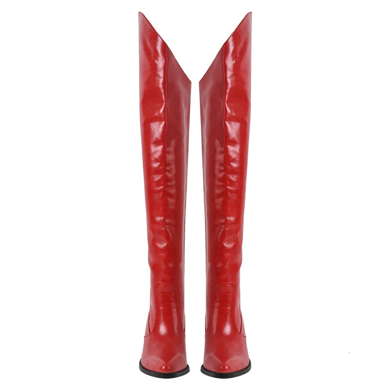 Onlymaker Women Pointed Toe Black Over The Knee High Boots 65CM Heel Winnter Fashion Thigh 250117