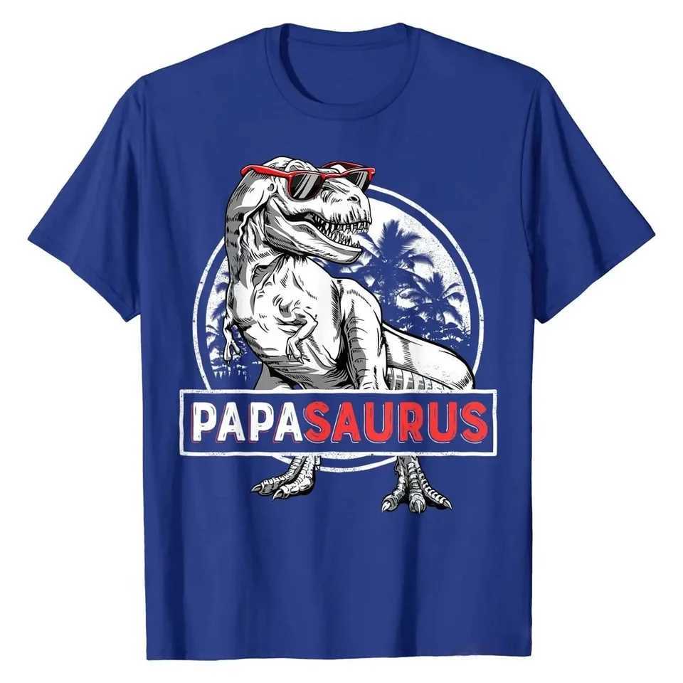 Papasaurus T shirt T rex Papa Saurus Dinosaur Men Dad Daddy Classic Cotton Boy Tops Tees Crazy Faddish T Shirts StreetwearXJ250117