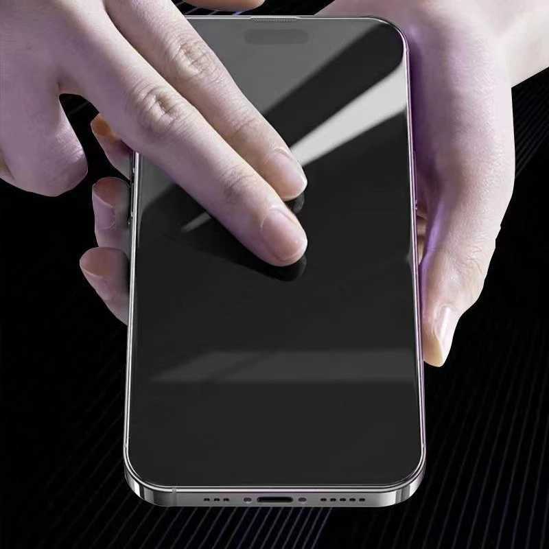 4 PCS Anti-spy Tempered Glass For iPhone 15 Pro Max 13Pro Full Cover Screen Protector For iPhone 16ProMax 13 Anti-peep Glass O250116