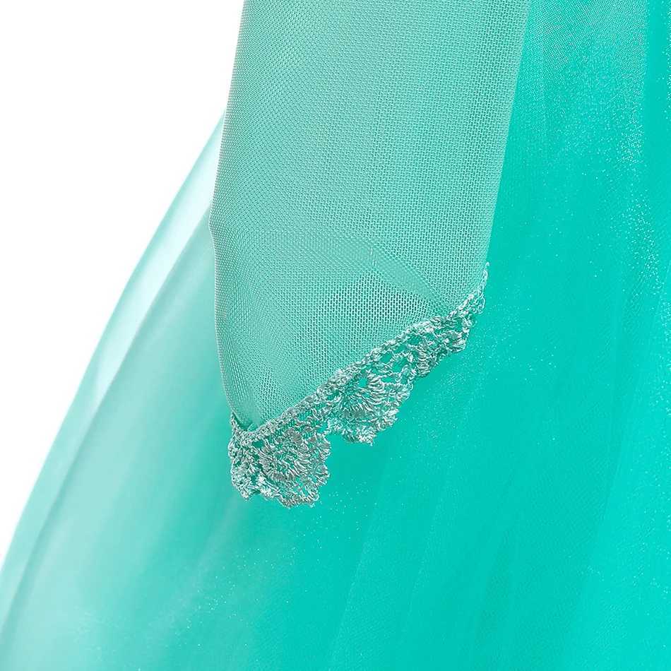 Little Mermaid Green Princess Dress Kids Stage Performance Costume Children Princess Mesh Tutu Ball Gown Christmas GiftXJ250117