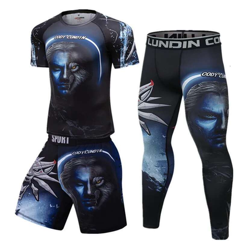 Ddmytiger China Domestic Men S Muay Thai Kickbo Sport Suit MMA BJJ Rashguard GYM T Shirts Rash Guard Fiess Tracksuit Bo Jersey Set Ddmytiger