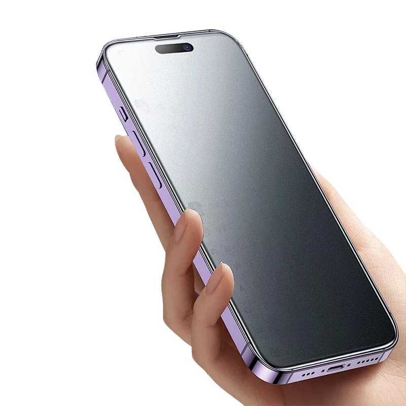 Anti fingerprint matte tempered film screen protector for iPhone 15/16/Pro/Max privacy matte shatterproof film O250116