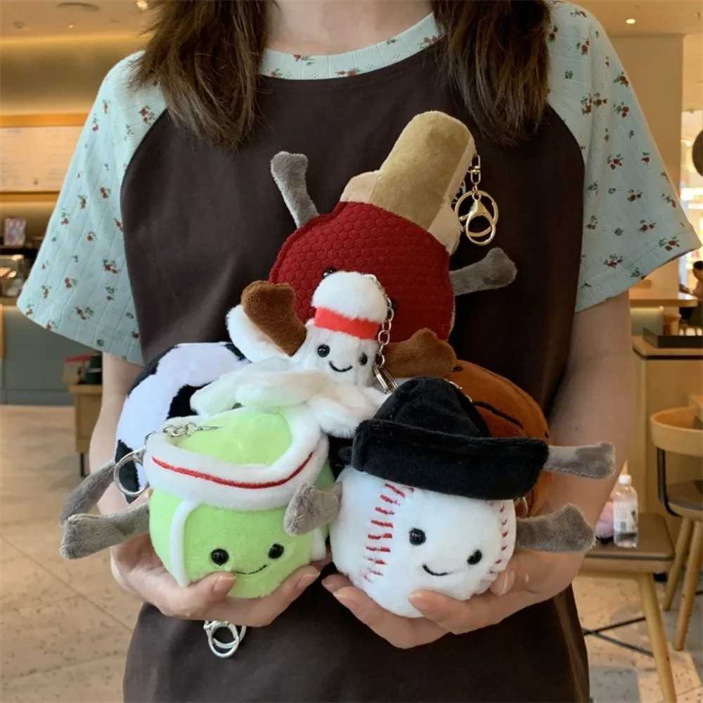 Ball Game Series Keychain Football Volleyball Stuffed Toy Plush Doll Basketball Baseball Cute Backpack Pendant Birtay Gift W250116