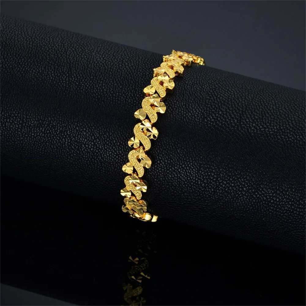 Womens Fashion Heart Chain Bracelet Gold Plated Vintage Bracelets Female Jewelry Party Anniversary Wedding Gift WholesaleXJ250117