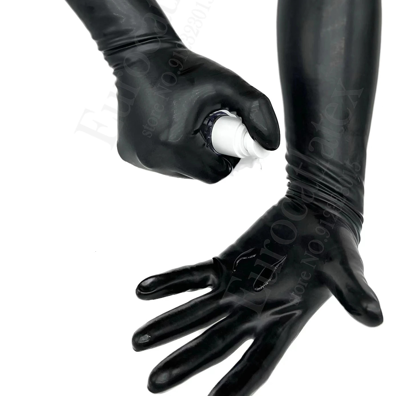 men Latex Gloves rubber socks Sexy Black Short Adult Unisex Seamless chlorine Onetime molding fetish wear 250115