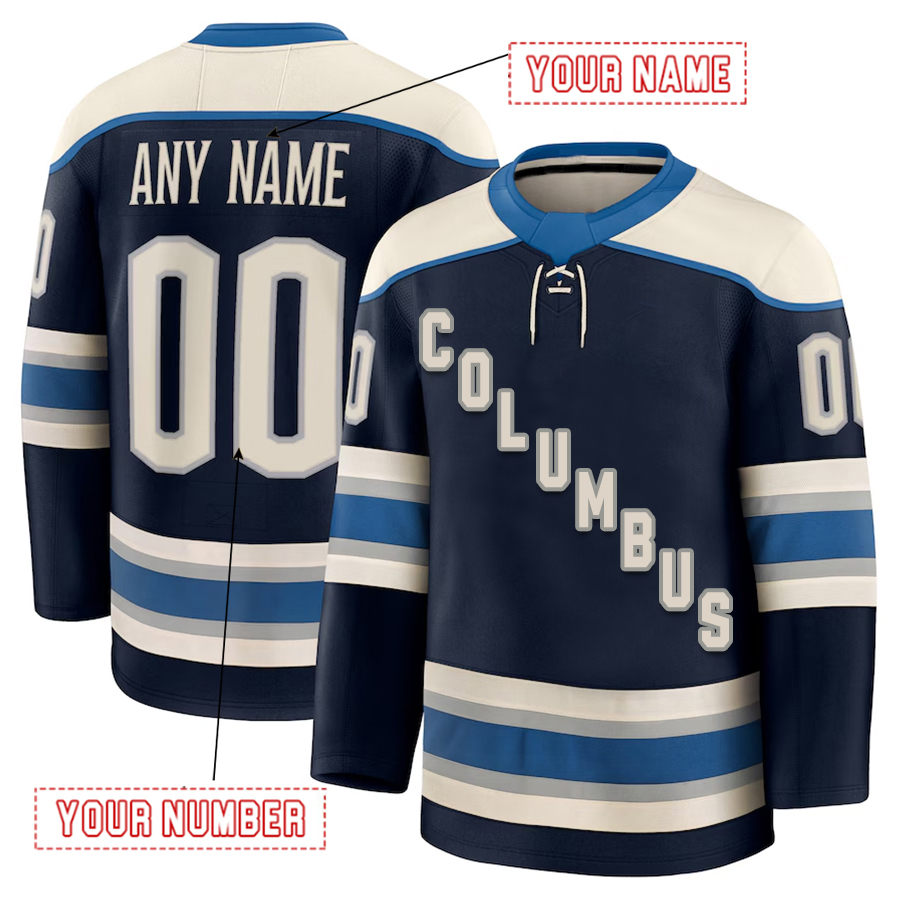 Custom 2025 Stadium Series Hockey Jersey Johnny Gaudreau Kirill Marchenko Adam Fantilli Boone Jenner Embroidered Letter Number Design Polyester
