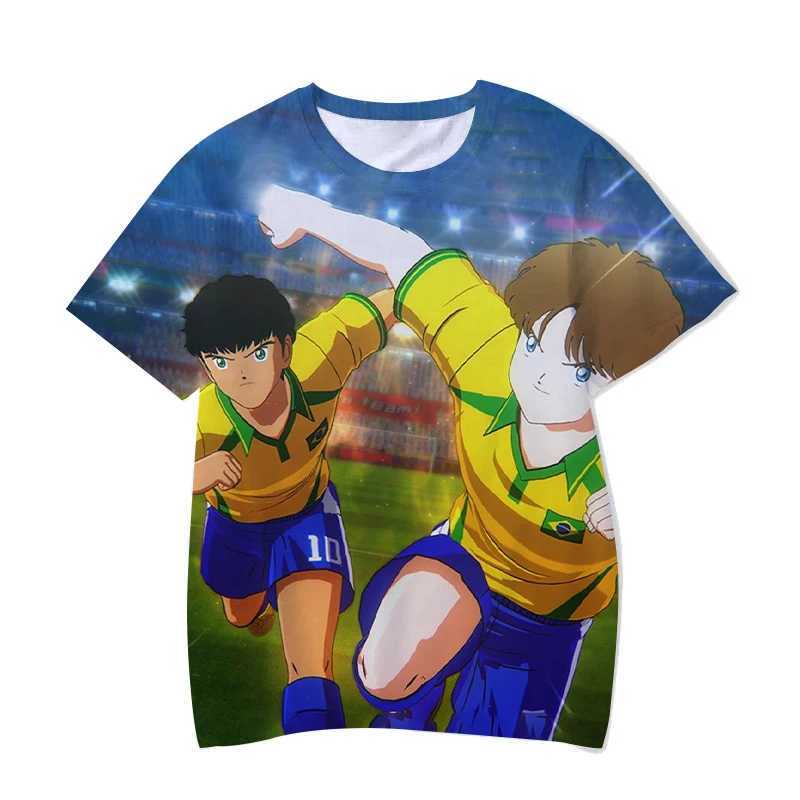 T-Shirts Anime Cartoons Captain Tsubasa 3D Print Streetwear Boy Girl Casual Fashion Oversized O-Neck TShirt Kids Tees Clothes M250116