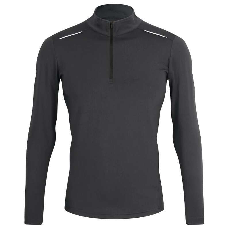 Ddmyoutdoor China Domestic Men Long Sleeve Half Zip Casual Running Outdoor Quick Dry Fiess Tee Nylon Bodybuilding Fashion Gym Training Sporting Jersey