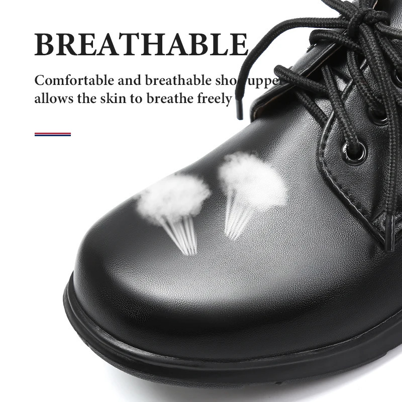 Campus Shoe Child Girl Middle School Student Shoe Children Boy Leather Shoes Early Boys Dress Shoes Soft Bottom Black High Kids 250113