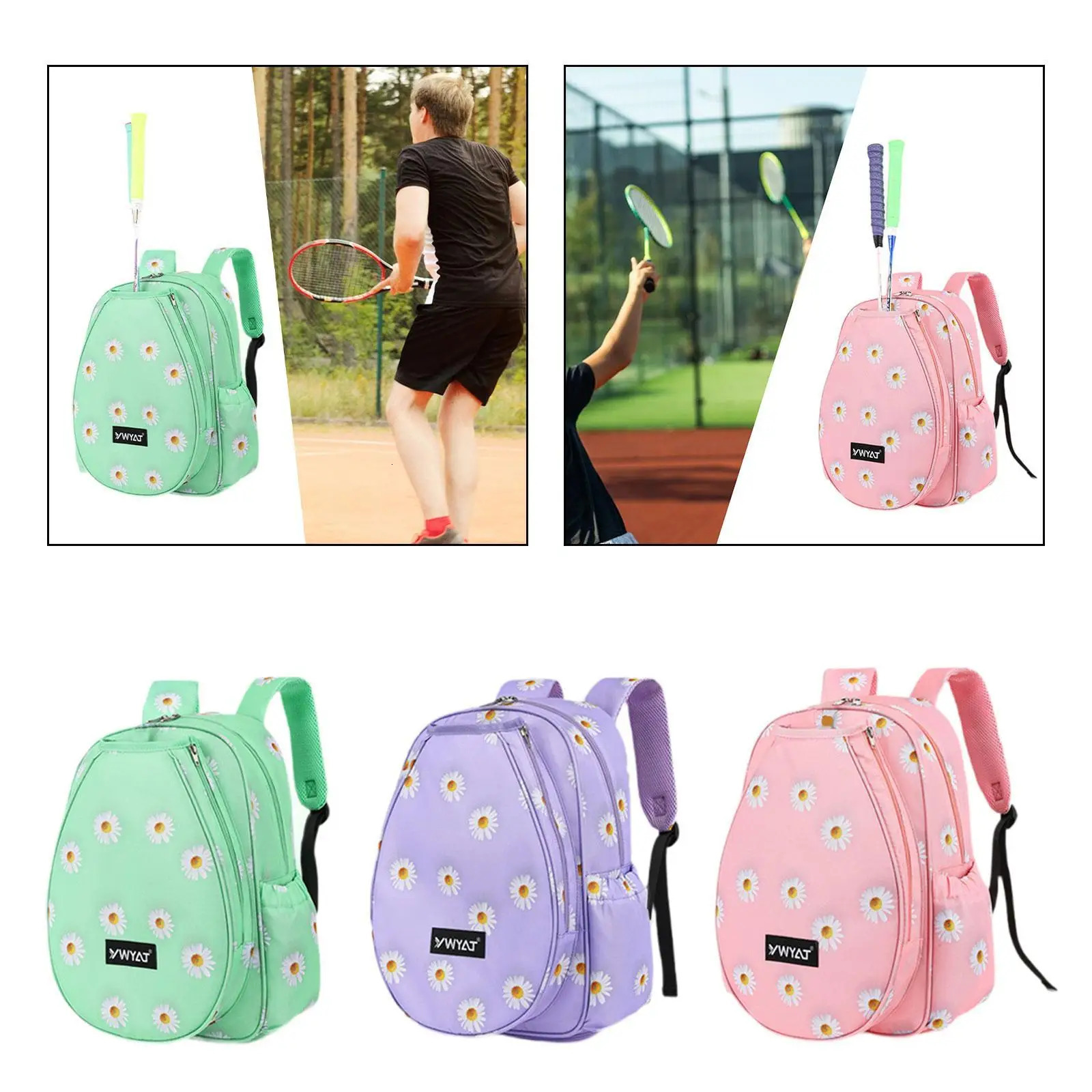 Tennis Backpack Tennis Bag Multipurpose Large Capacity Racket Bag for Squash Racquet Pickleball Paddles Sports Balls Accessories 250117