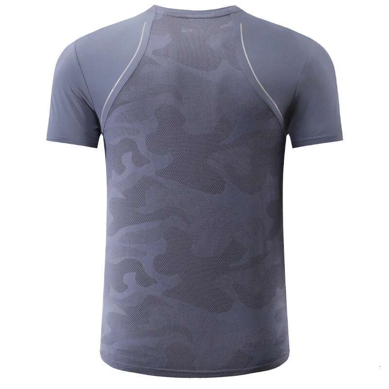 Ddmyoutdoor China Domestic Brand Causal Shirts Fiess Jogging Running O Neck Reflective High Quality Short Sleeves Nylon Bodybuilding Men Fashion Sport