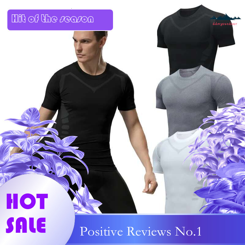 Ddmyoutdoor China Domestic Summer Short Sleeve Gym Sport Top Men Compression Running T Quick Dry Football Fiess Shirt Bodybuilding Tees Sportswear