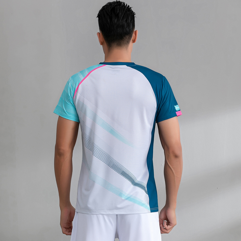 Ddmyoutdoor China Domestic Tennis Badminton Shirts Men Breathable Lightweight Quick Drying Training Short Sleeve Print Sports Outdoor Running Golf Tee