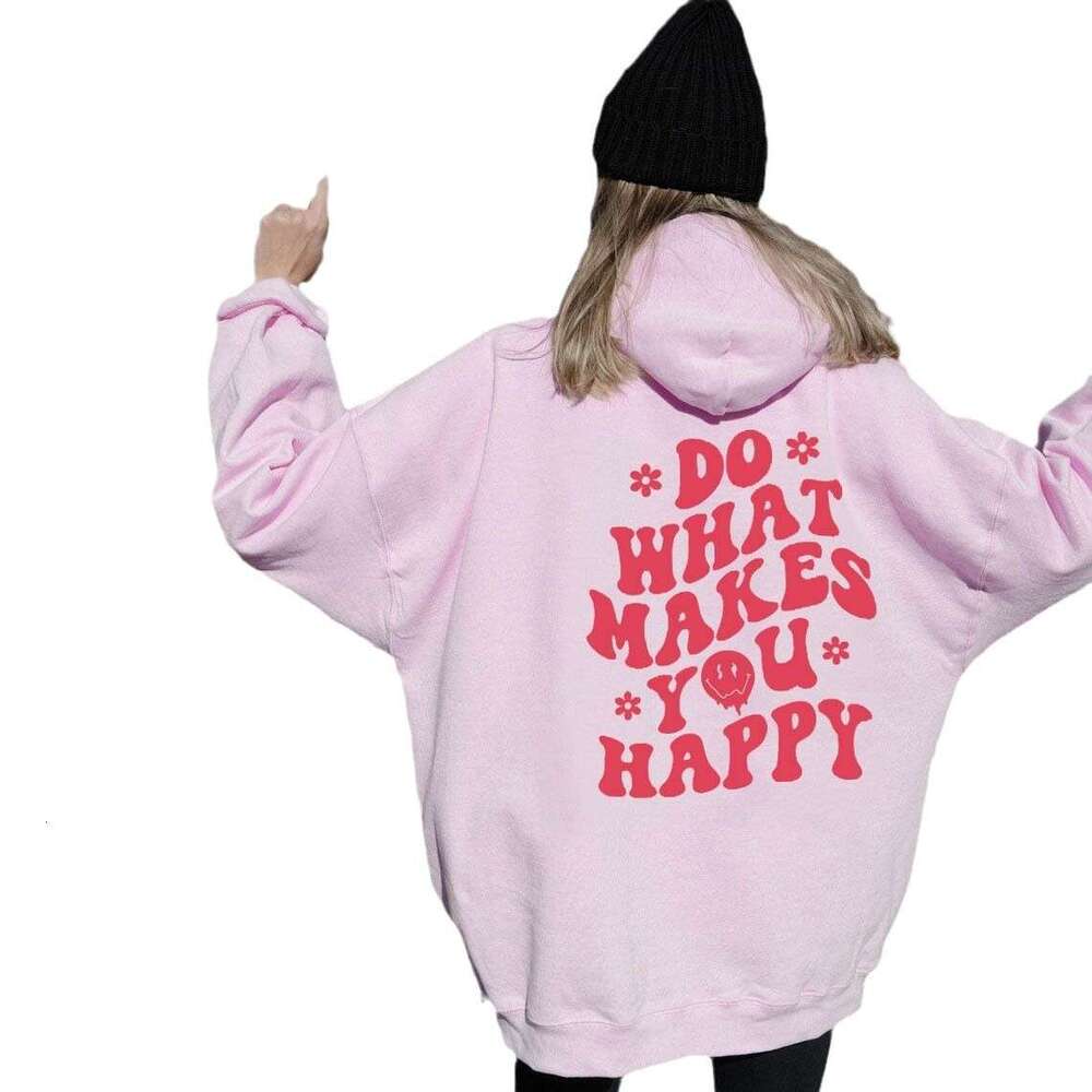 New style off shoulder sleeve letter printed top pullover men's and women's loose hooded sweatshirt