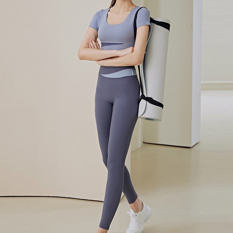 Ddmyoutdoor China Domestic Women Pcs Gym Set Sports Crop Top Bra Running Fiess Yoga Suit Sport Outfit Gymwear Lady Workout Clothes High Waist Leggings