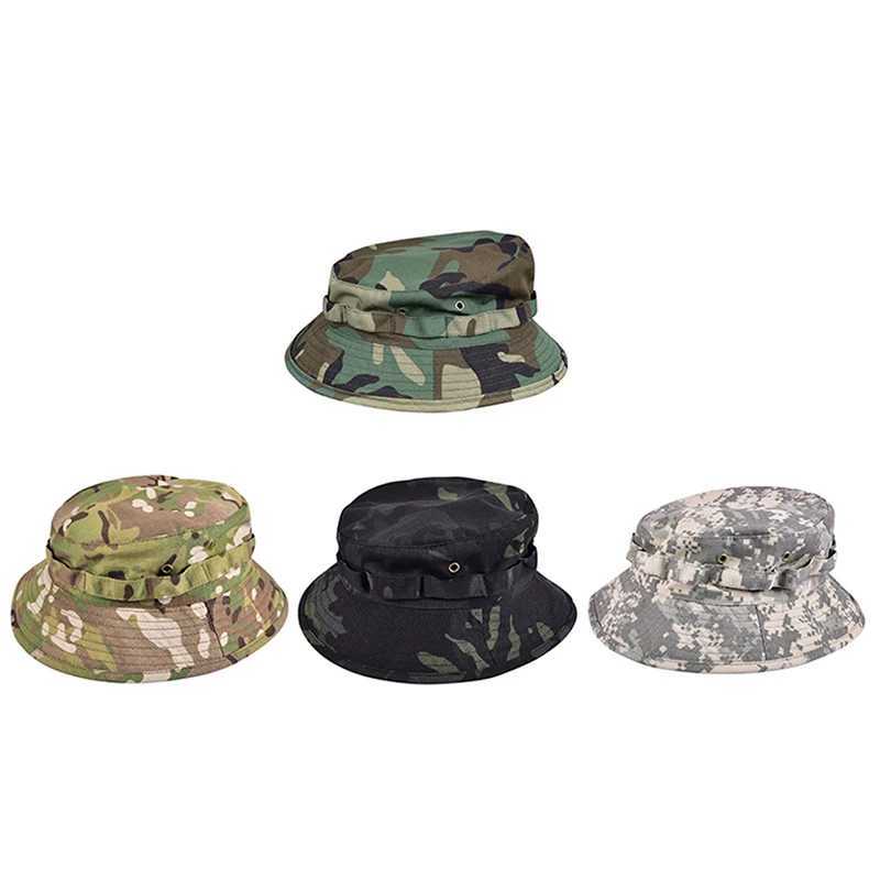 Boonie Hat Military Tactical Bucket Hats for Safari Men Women Hunting Fishing Outdoor Camo Camouflage Cotton SunXJ250116